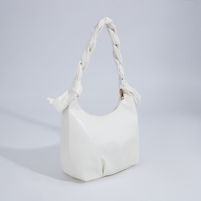 Сумка-багет на молнии, цвет молочный Сумка-багет на молнии, цвет молочный