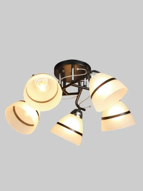 Люстра потолочная BayerLux &laquo;Лайма&raquo;, 5хЕ27, 40 Вт, черно-хромовый, 55&times;55&times;24 см