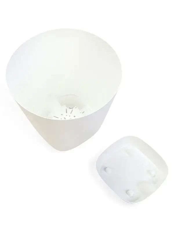 Кашпо с прикорневым поливом 28 л D-37см, H-38см Белый  Кашпо с прикорневым поливом 28 л D-37см, H-38см Белый "Гранд"