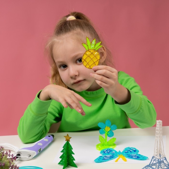 3D ручка Luazon, дисплей, работа с ABS и PLA, пластик в комплекте, фиолетовая 3D ручка Luazon, дисплей, работа с ABS и PLA, пластик в комплекте, фиолетовая