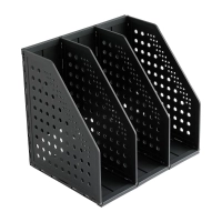 Лоток вертикальный Deli E79003Drey складной 3 отделения темно-серый