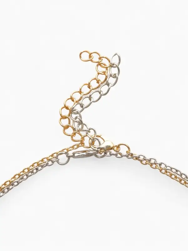 Кулоны парные на цепочке &laquo;Неразлучники. Лучшие друзья&raquo;, L=45 см, набор 2 шт. цвет серебро, золото