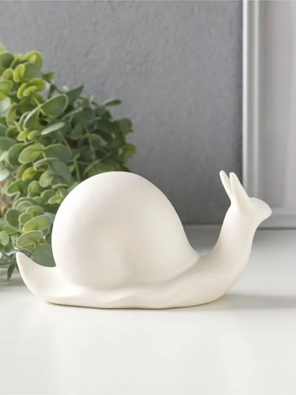 Сувенир керамика свет "Улитка" белый 3хLR44 15х5,7х7,5 см