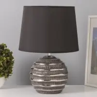 Лампа настольная RISALUX &laquo;Бетти&raquo;, Е14, 15 Вт, серебристая, 25&times;25&times;36 см