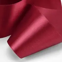 Лента атласная, 75 мм, 23&plusmn;1 м, бордовая №37