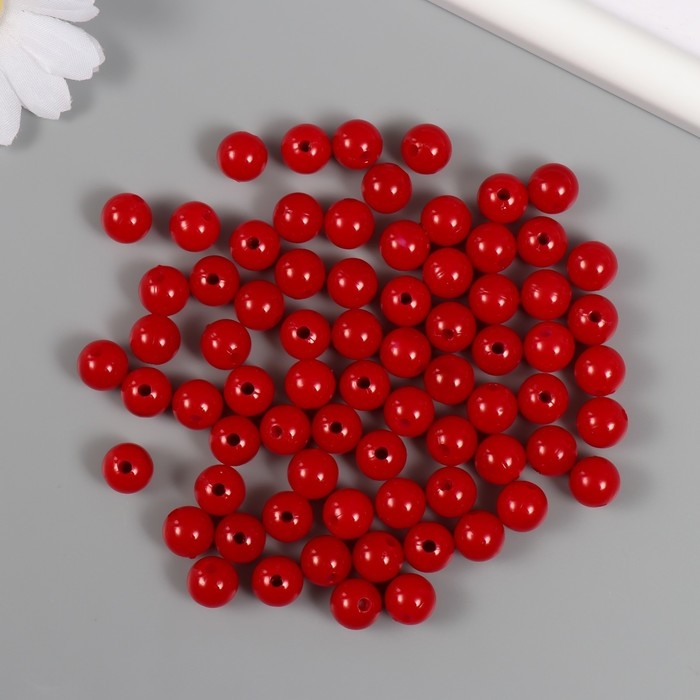 Набор бусин Набор бусин "Жемчуг" d 10 мм, 250 гр, красный