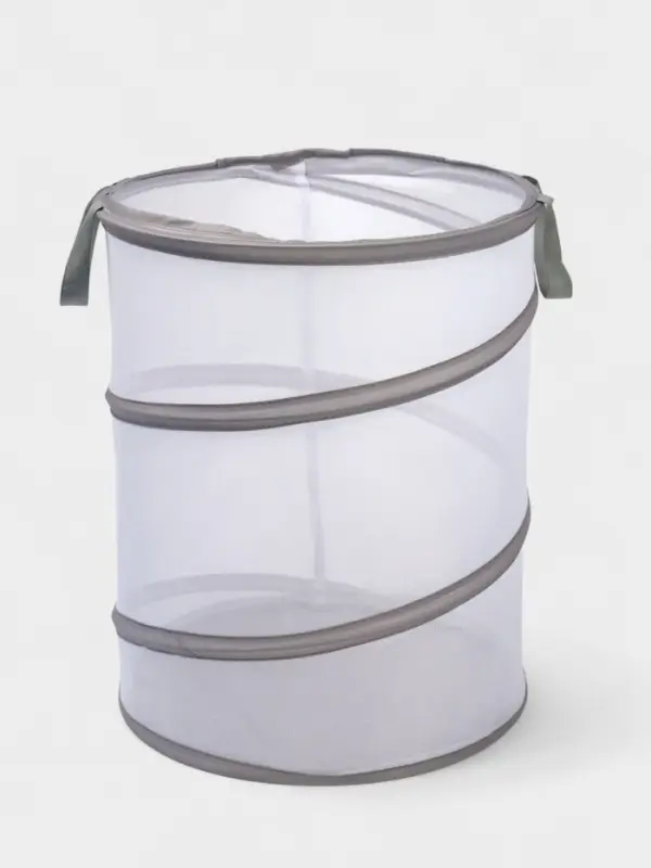 Корзина для белья складная Доляна, 35&times;35&times;43 см, серая