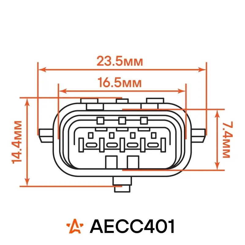 Разъём 4 pin без проводов для датчика кислорода Лада Vesta, X-Ray, Renault Kaptur, Sandero