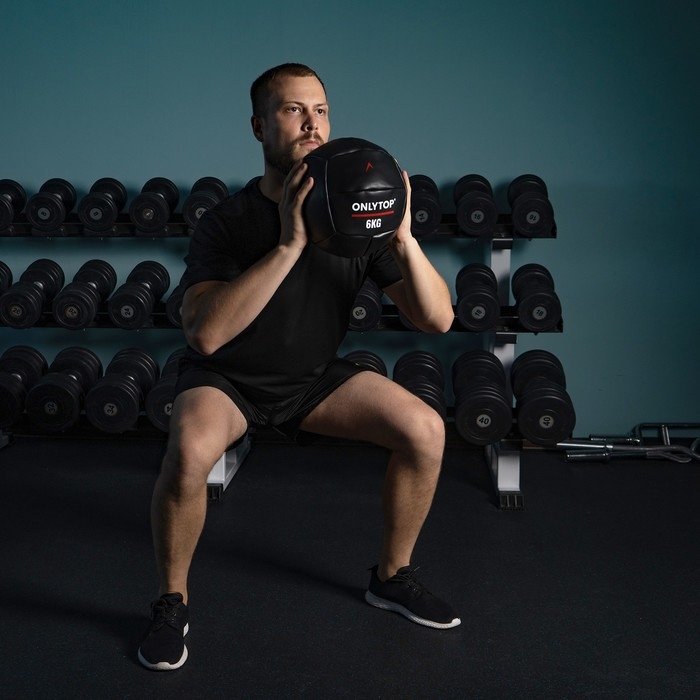 Медицинбол ONLYTOP, 6 кг, d=24 см Медицинбол ONLYTOP, 6 кг, d=24 см