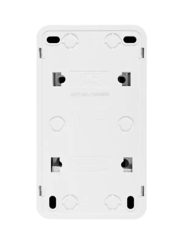 Выключатель с розеткой вертикальный TANGO, 16 А, 1 клавиша + розетка, IP 20, открытой проводки с заз