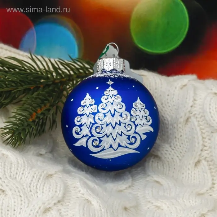 Ёлочный шар &laquo;Новогодний&raquo; d=6 см, без упаковки, МИКС