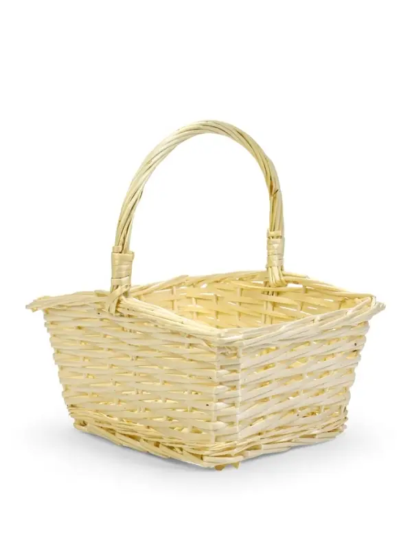 Корзина плетеная ИВА 27х22х14 см ПЛЕТ ручка h=13 см белая Корзина плетеная ИВА 27х22х14 см ПЛЕТ ручка h=13 см белая