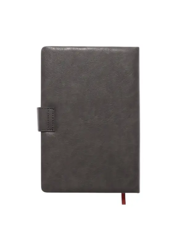 Ежедневник недатированный формат А5, с хлястиком, 112л, линия, пвх, Серый Ежедневник недатированный формат А5, с хлястиком, 112л, линия, пвх, Серый