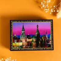 Шкатулка «Москва», 10×14 см, лаковая миниатюра