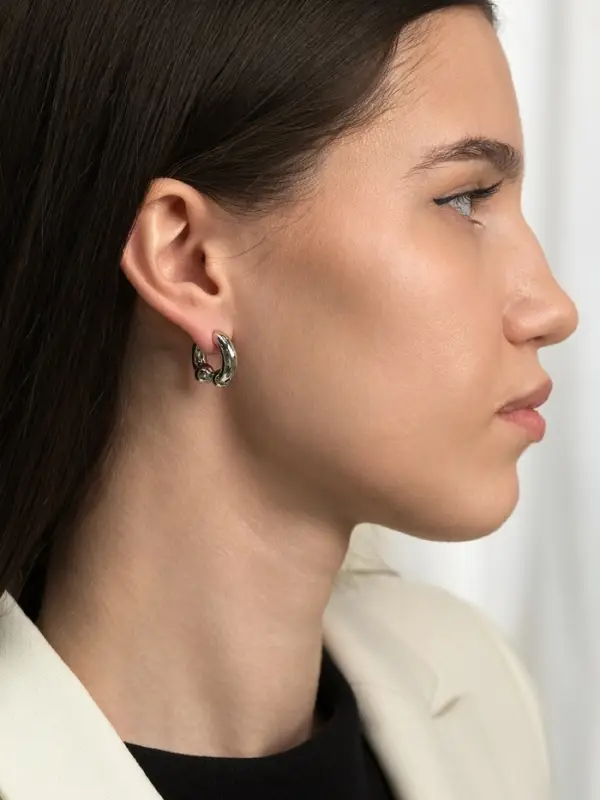 Моносерьга &laquo;Циркуляр&raquo;, 1 шт. цвет серебро