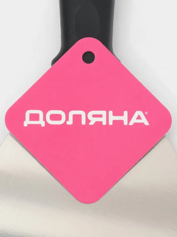 Лопатка - скребок кондитерская Доляна, 21.5&times;10 см, нержавеющая сталь, чёрная