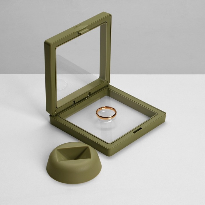 Подставка для украшений «Ромб», 9×2,5×9 см, цвет зелёный Подставка для украшений «Ромб», 9×2,5×9 см, цвет зелёный