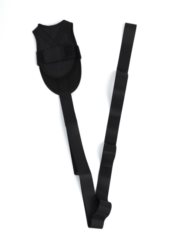 Эспандер-лента с захватами для мышц ног, цвет черный Эспандер-лента с захватами для мышц ног, цвет черный