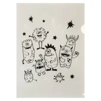 Набор папок-уголков А4, 180 мкм, Calligrata &laquo;Монстрики&raquo;, полупрозрачные, 6 штук, с принтом, микс