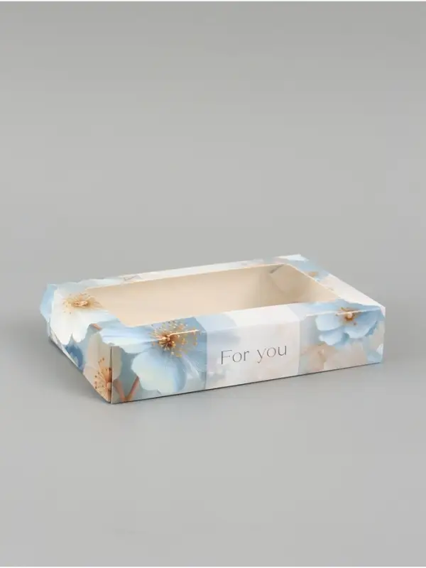 Коробка подарочная складная &laquo;Для тебя&raquo;, 20&times;12&times;4 см, с окном