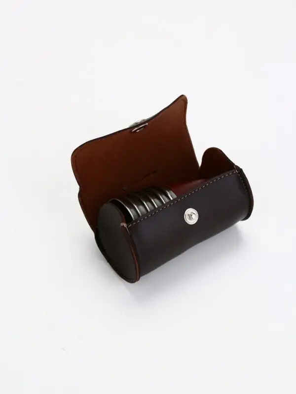 Стопки в чехле &laquo;Герб&raquo;, нержавеющая сталь, набор 6 шт. &times; 75 мл