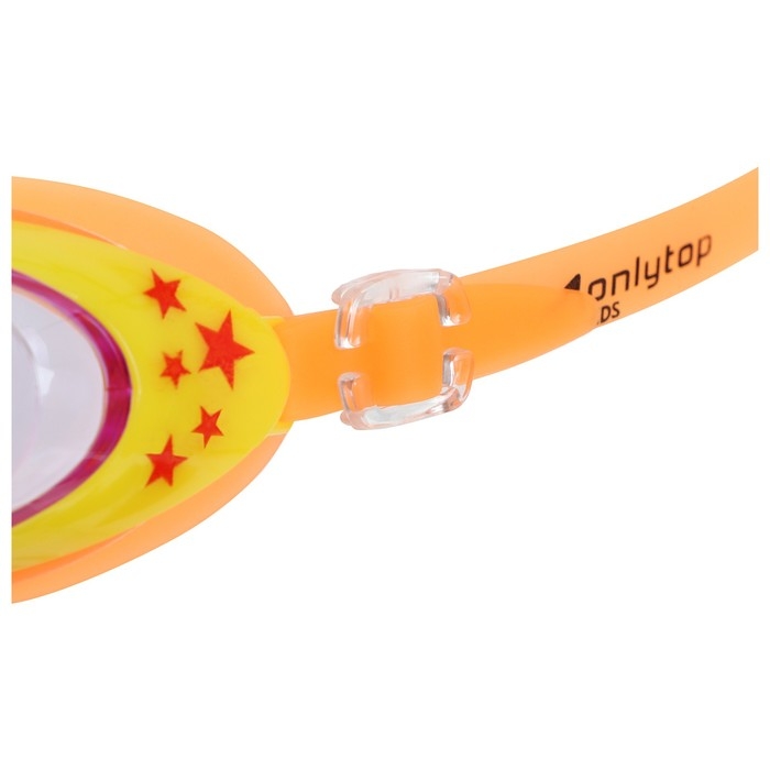 Очки для плавания детские ONLYTOP, беруши, цвет оранжевый Очки для плавания детские ONLYTOP, беруши, цвет оранжевый