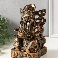 Фигура &laquo;Цань-шэнь&raquo;, бог богатства, 24&times;14&times;13 см, под бронзу