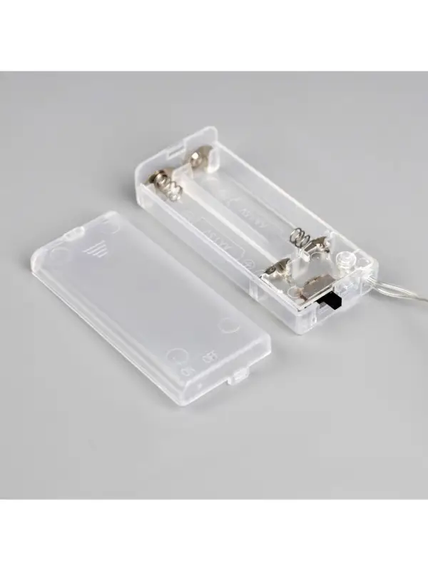 Гирлянда &laquo;Нить&raquo; 2 м с насадками &laquo;Розовый фонарик&raquo;, IP20, прозрачная нить, 10 LED, от батареек АА&times;2, свечение тёплое белое