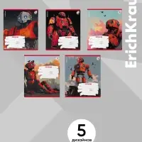 Тетрадь 18 листов в линейку ErichKrause Iron Gear, МИКС