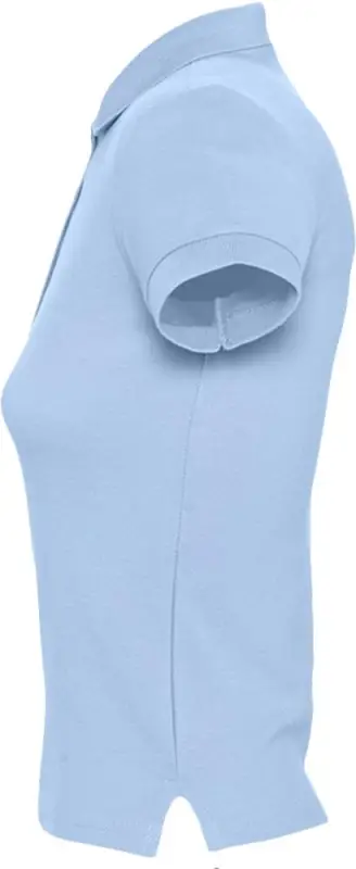 Рубашка поло женская People 210 голубая, размер S Рубашка поло женская People 210 голубая, размер S