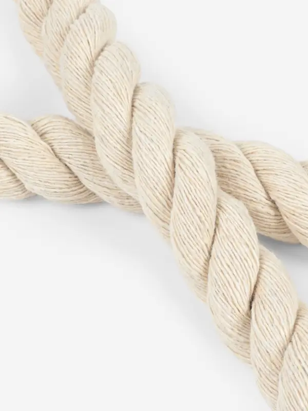 Ручка для сумки, канат, 60&times;1.5 см, с карабинами, цвет кремовый, золотой