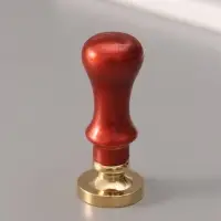 Печать для сургуча с пластиковой ручкой &laquo;Венок с буквой C&raquo;, 2.5&times;2.5&times;6.3 см