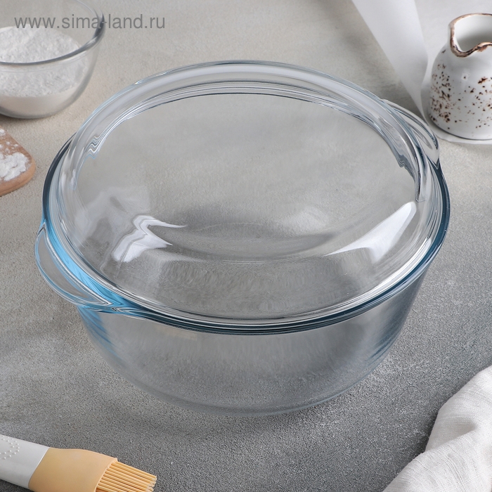 Форма для запекания из жаропрочного стекла Borcam, 3 л, с крышкой Форма для запекания из жаропрочного стекла Borcam, 3 л, с крышкой