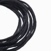 Шнурок для крестика, набор 3 шт. длина 100 см, диаметр 1.5 мм, нейлоновый гайтан, черный