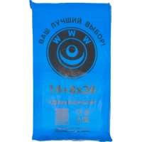 Пакет фасовочный ПНД 14+8x26 7 мкм WWW 700 шт/уп