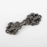 Декоративная застёжка, 4.5&times;1.5 см, цвет чёрный