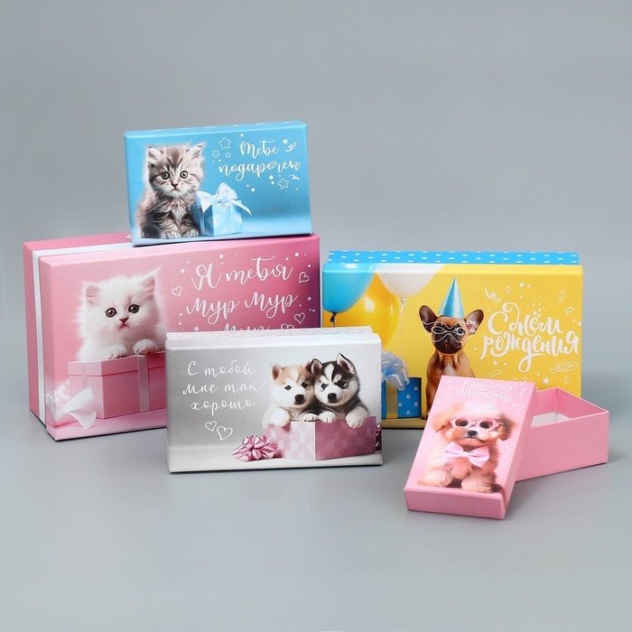 Набор коробок 10 в 1, упаковка подарочная, «Милые пожелания», 12 х 7 х 4 - 32.5 х 20 х 12.5 см Набор коробок 10 в 1, упаковка подарочная, «Милые пожелания», 12 х 7 х 4 - 32.5 х 20 х 12.5 см