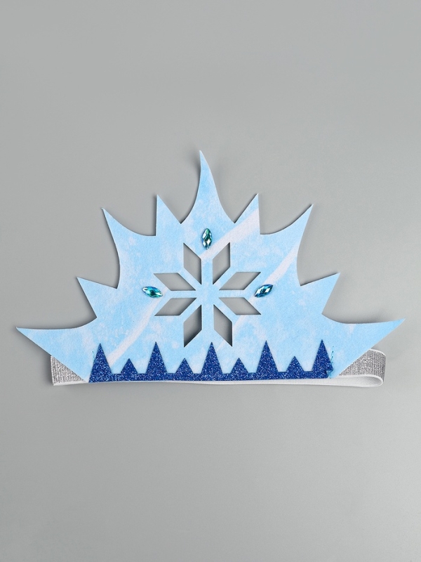 Карнавальный костюм  Карнавальный костюм "Снежная принцесса" рост 104-134 см, платье, чокер, корона, палочка