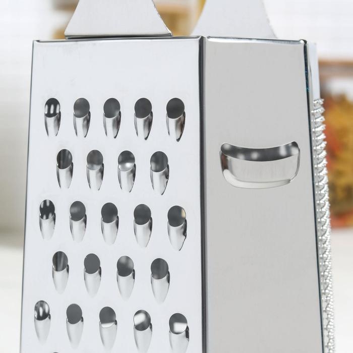 Тёрка шестигранная Доляна «Металлик», 10×13,5×19,5 см, цвет хромированный Тёрка шестигранная Доляна «Металлик», 10×13,5×19,5 см, цвет хромированный