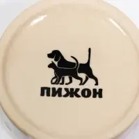 Миска керамическая &laquo;Хомячок&raquo; 65 мл, 6.3&times;4.5 см, бежевая с принтом