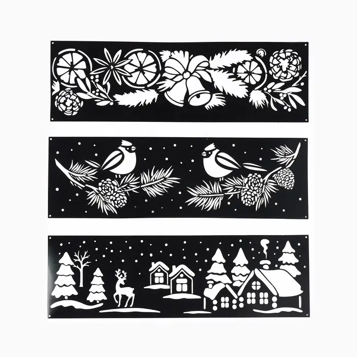 Набор трафаретов для выпечки «Стильный Новый год», 32×10 см Набор трафаретов для выпечки «Стильный Новый год», 32×10 см