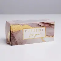 Коробка для макарун, кондитерская упаковка «Present»,12 х 5.5 х 5.5 см