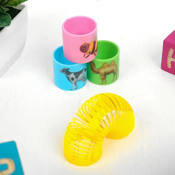 Пружинка - радуга «Звери», d=3.3 см, МИКС