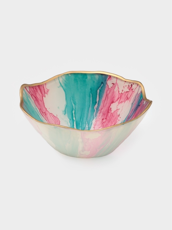 Салатник Салатник "Magro" 15 см, цвет бирюзово-розовый