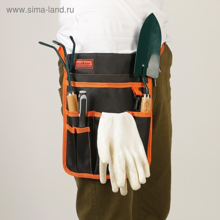 Поясная сумка для садового инструмента, 6 карманов Поясная сумка для садового инструмента, 6 карманов
