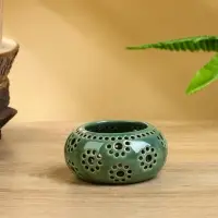 Подсвечник, 8.5×8.5×4 см, керамика, МИКС