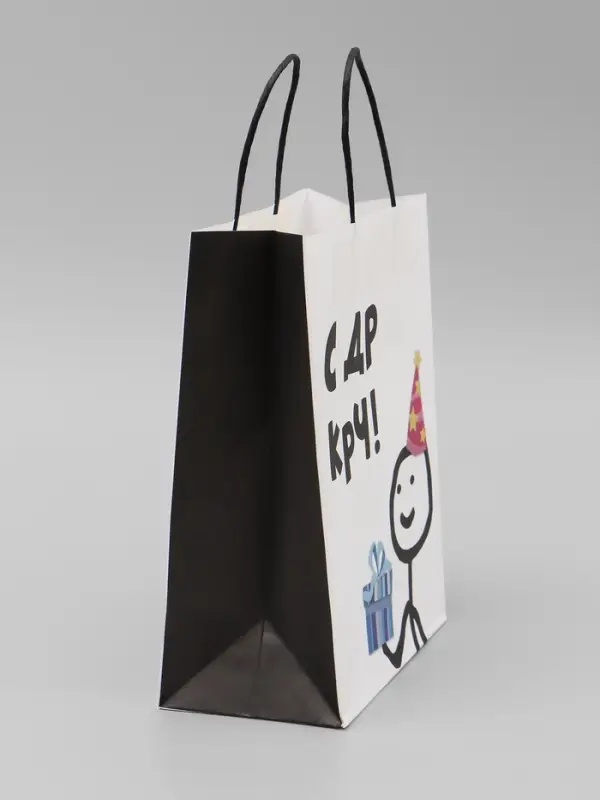 Пакет крафт с приколами &laquo;С ДР КРЧ&raquo;, 21&times;11&times;27 см