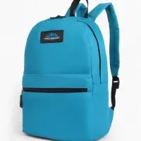 Рюкзак школьный на молнии, с карманом, однотонный, размер 30&times;12&times;40 см, синий