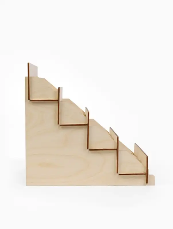 Подставка под открытки 12 ячеек по 12 см, 38.1&times;23&times;25 см, толщина 3 мм, бежевая