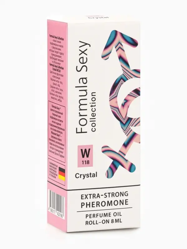 Парфюмерное масло женское с феромонами Formula Sexy Collection Crystal W118, 8 мл (по мотивам Bright Crystal (Versace)